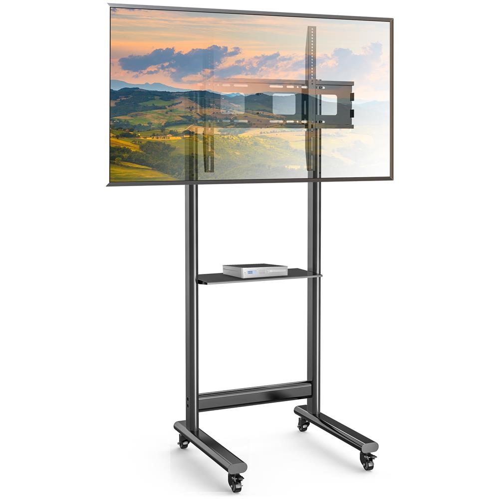 Supporto Da Pavimento Tv Lcd /led 50-90'' Altezza Regolabile Con Mensola - Foto 2