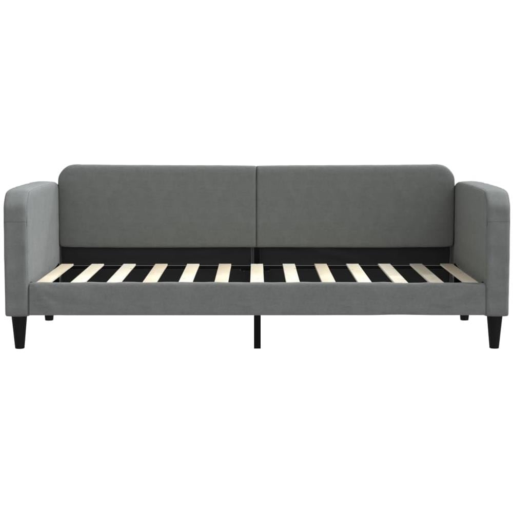 Letto Da Giorno Grigio Scuro 80x200 Cm In Tessuto - Foto 2