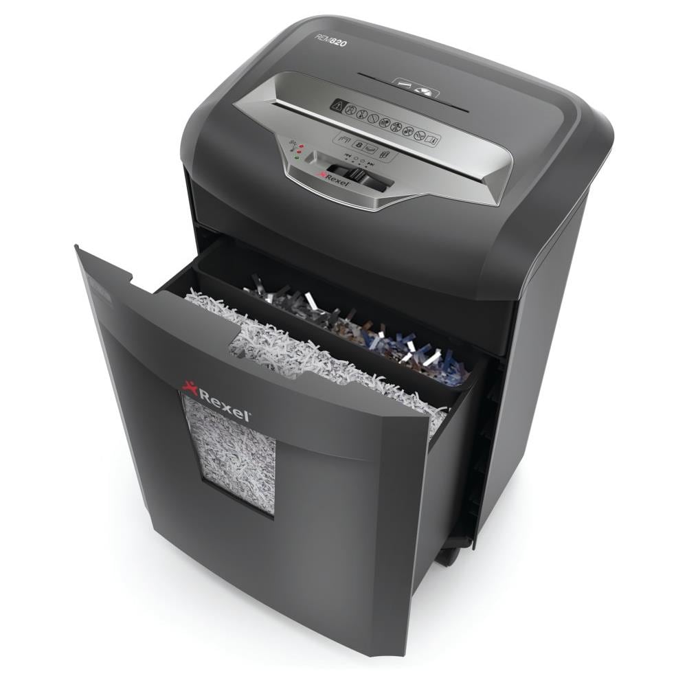 Distruggidocumenti a Microframmento REM820 Automatico con cestino da 21L capacità di 8 fogli - Nero - Foto 2