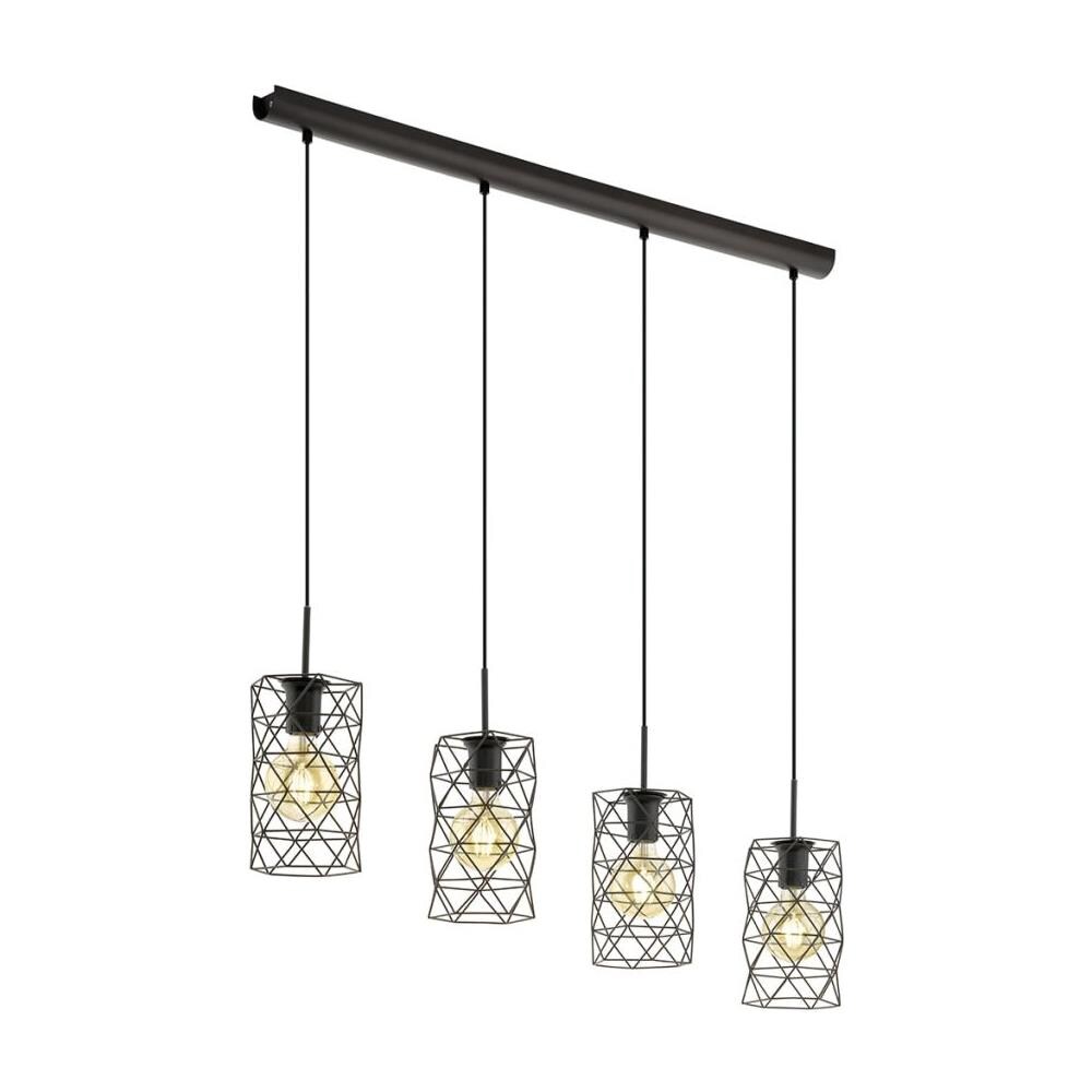 Lampada A Sospensione Estevau 4x60 W Marrone 97066 - Foto 1