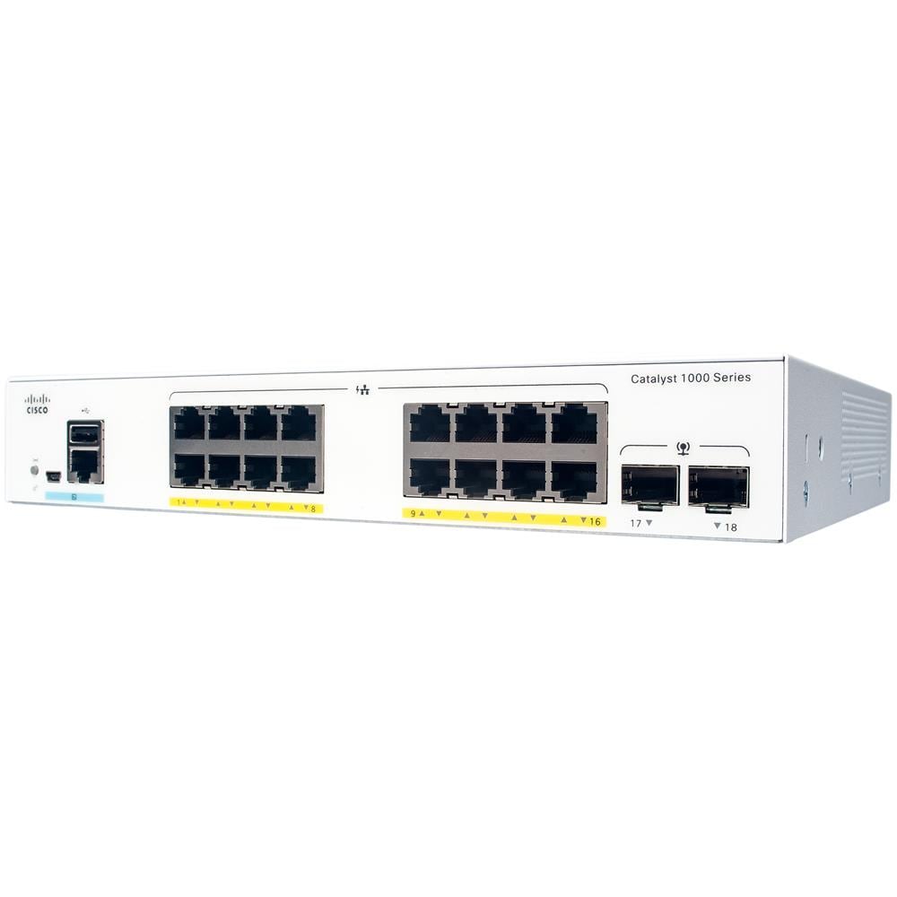 Catalyst C1000-16P-2G-L Switch di Rete Gestito L2 Gigabit Ethernet 16 Porte (10/100/1000) Supporto Power over Ethernet (PoE) Grigio - Foto 1