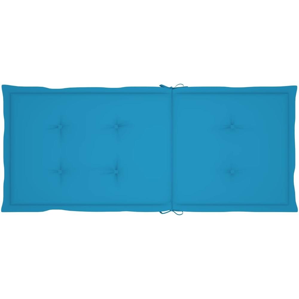 Cuscini Per Sedie Da Giardino 6 Pz Blu 120x50x4 Cm - Foto 2