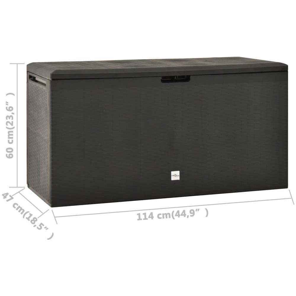 Baule da Giardino Antracite 114x47x60 cm - Foto 7