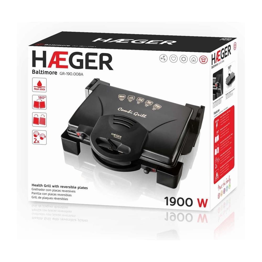 Baltimore Grill con Piastre Reversibili Potenza 1900W - Foto 5