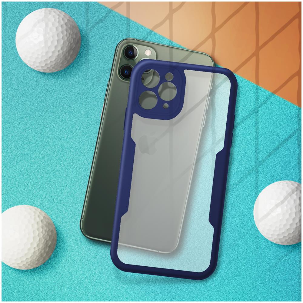 Cover Iphone 11 Pro Retro Plexiglass Fronte Polimero Rinforzata Bordo Blu - Foto 2