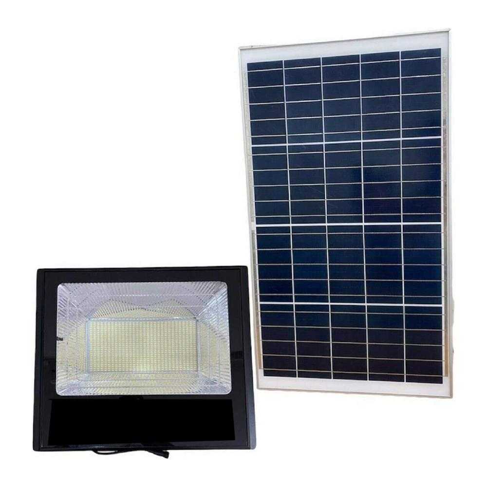 Faro Led 400w Luce Fredda Pannello Solare Esterno Con Telecomando Xj-78400 - Foto 1