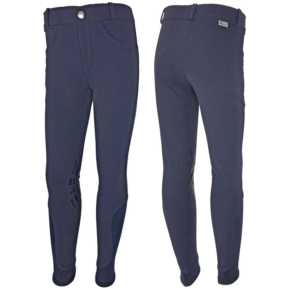 Pantaloni Equitazione Bambino Junior In Tessuto Elasticizzato E Gel Antiscivolo 14 Anni - Foto 1