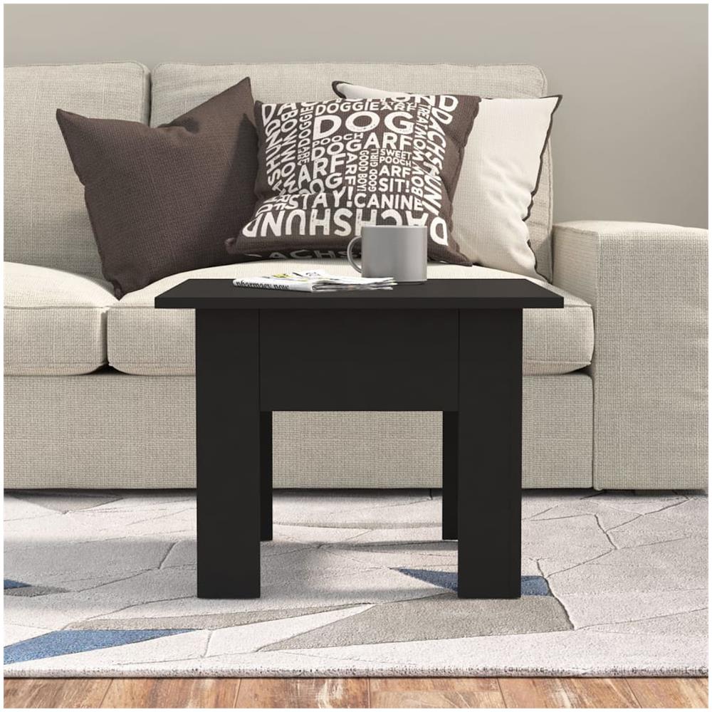 Tavolino da Salotto Nero 55x55x42 cm in Truciolato - Foto 3