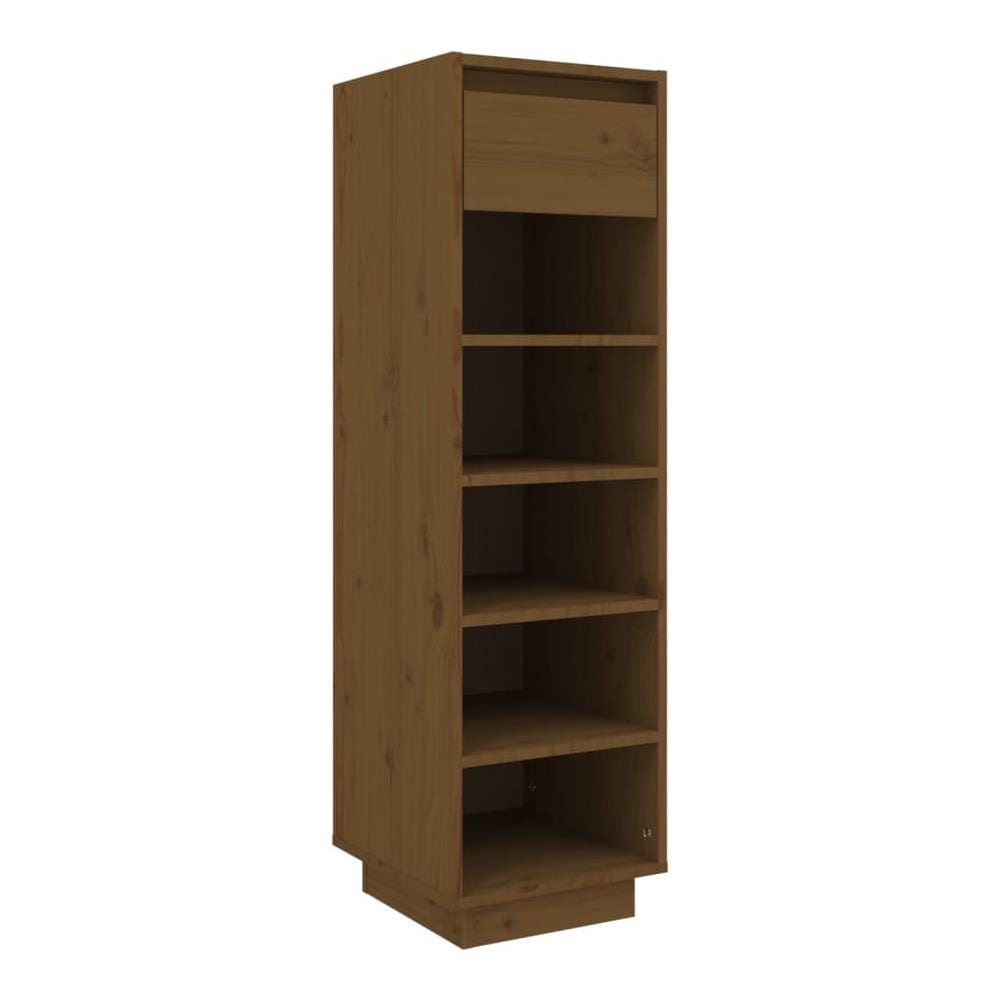 Scarpiera Miele 30x34x105 cm in Legno Massello di Pino - Foto 1