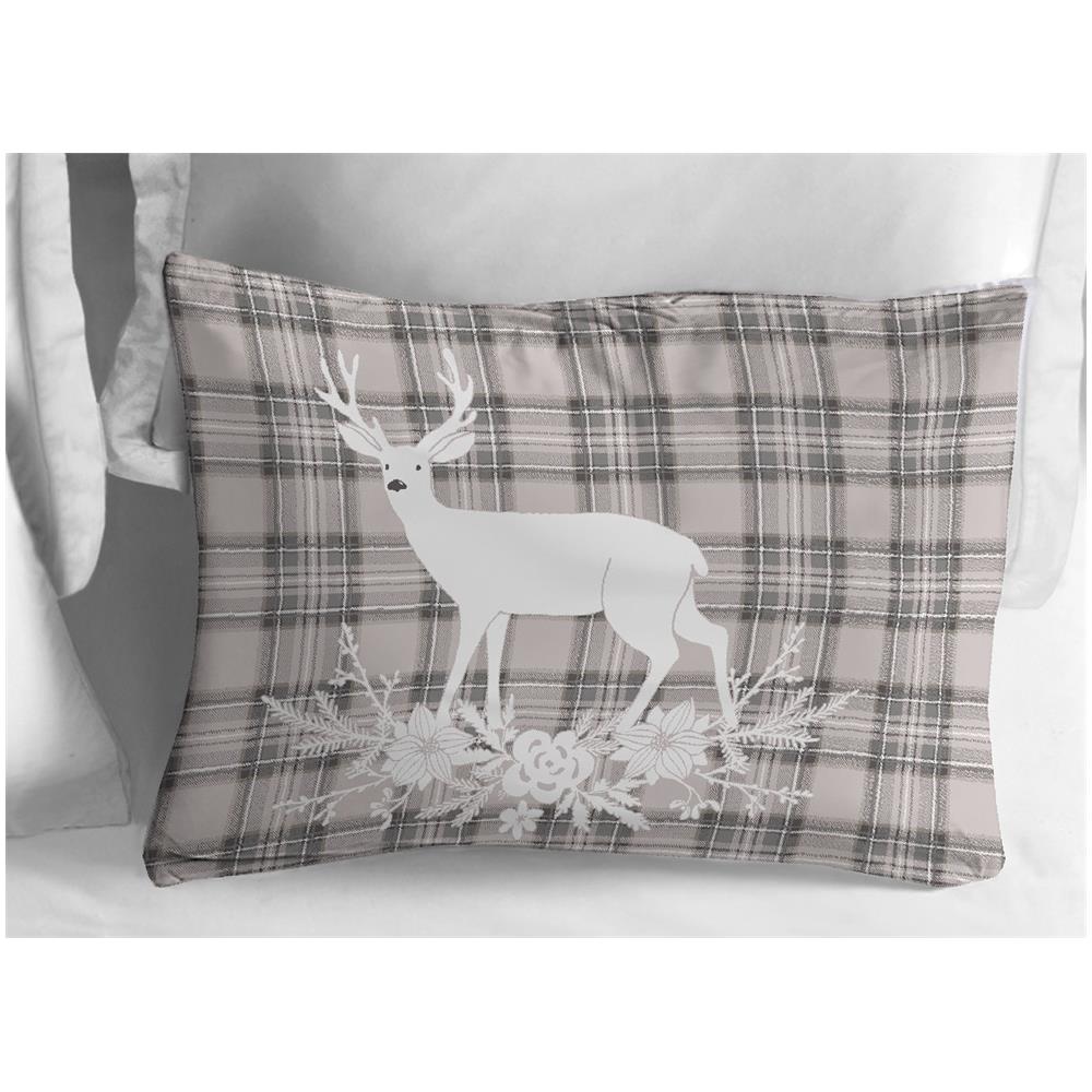 Copripiumino Sacco Piumone Cotone Flanella Pensieri Delicati Dis. Tartan Cervo Matrimoniale Beige - Foto 2