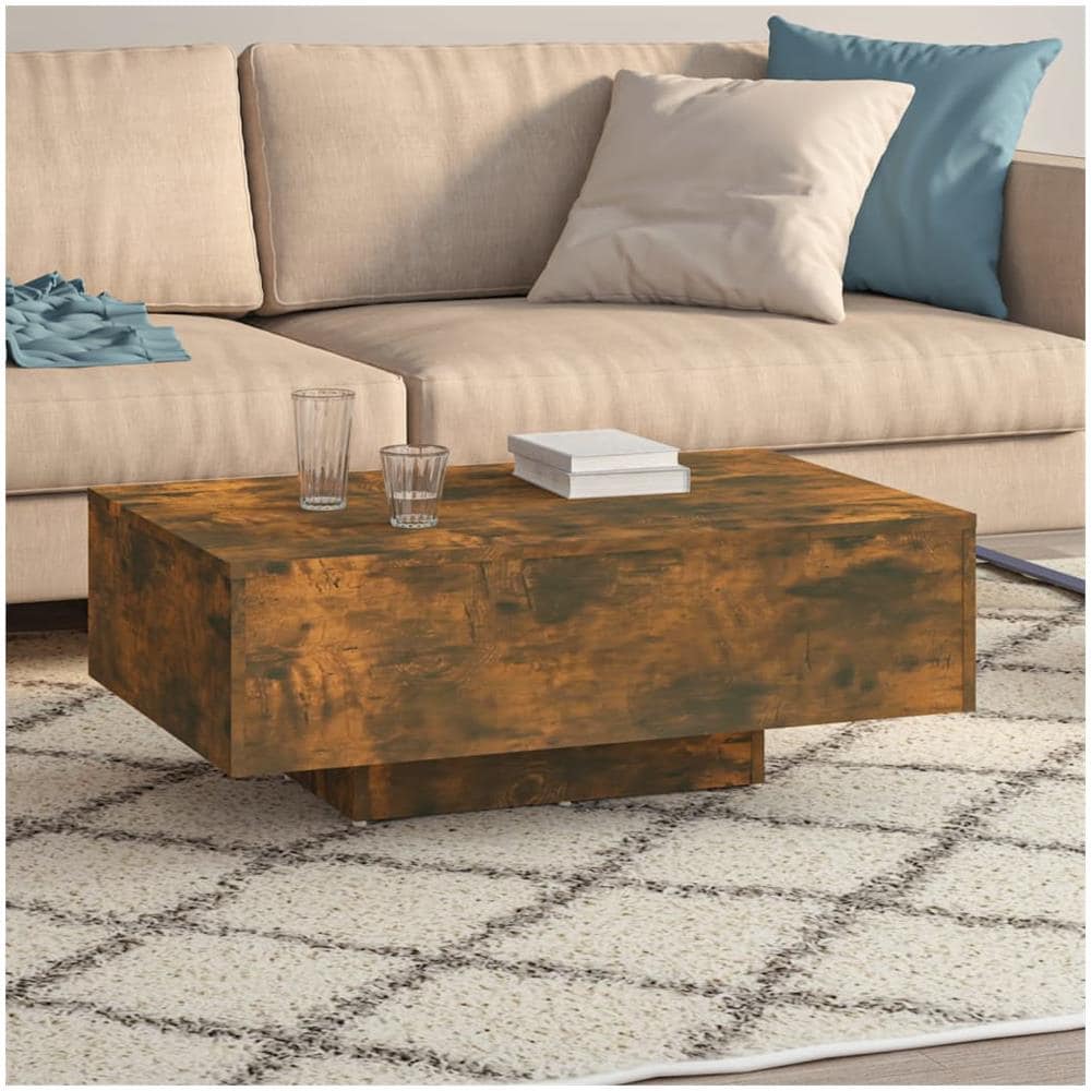 Tavolino Da Salotto Rovere Fumo 85x55x31cm In Legno Multistrato - Foto 2