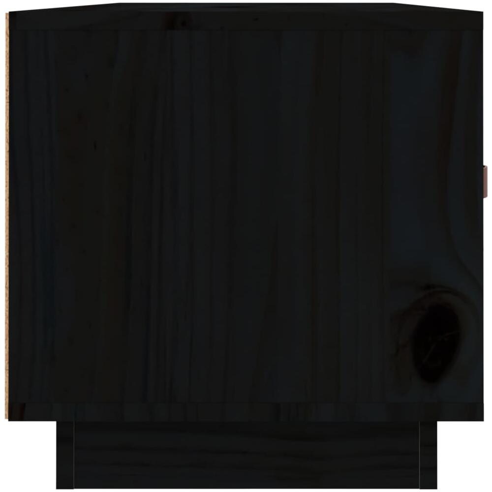 Mobile Porta Tv Nero 80x34x35 Cm In Legno Massello Di Pino - Foto 9