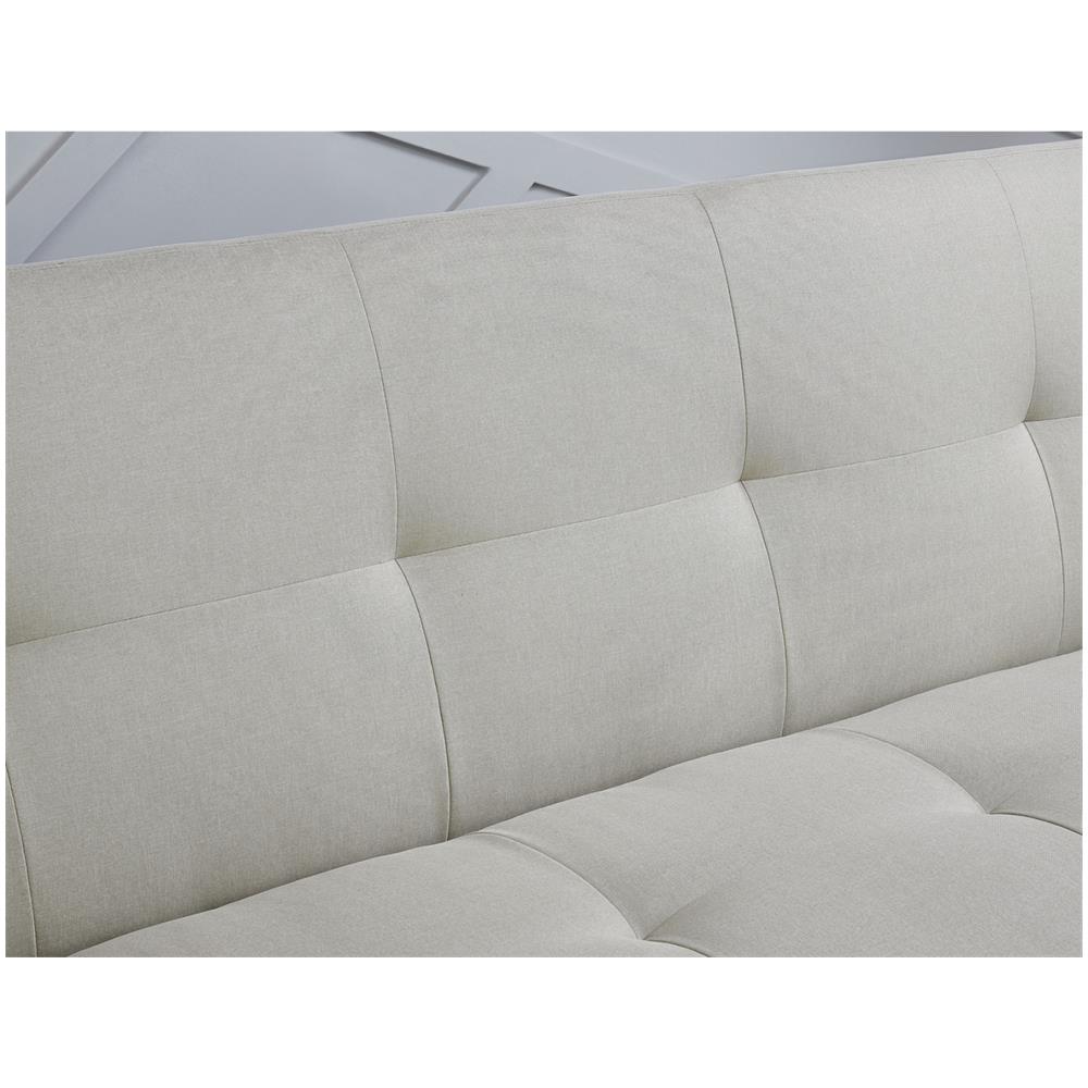 Wooden Divano Scandinavo Convertibile 3 Posti In Tessuto Beige - Foto 2
