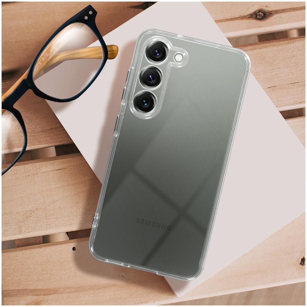 Cover Per Samsung S23 Silicone Flessibile Sottile E Leggera Trasparente - Foto 2