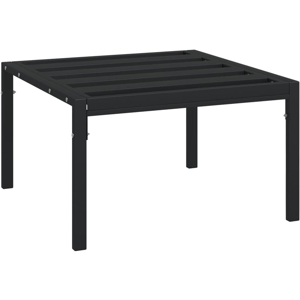 Tavolino da Giardino Nero 60x60x35 cm Acciaio - Foto 2