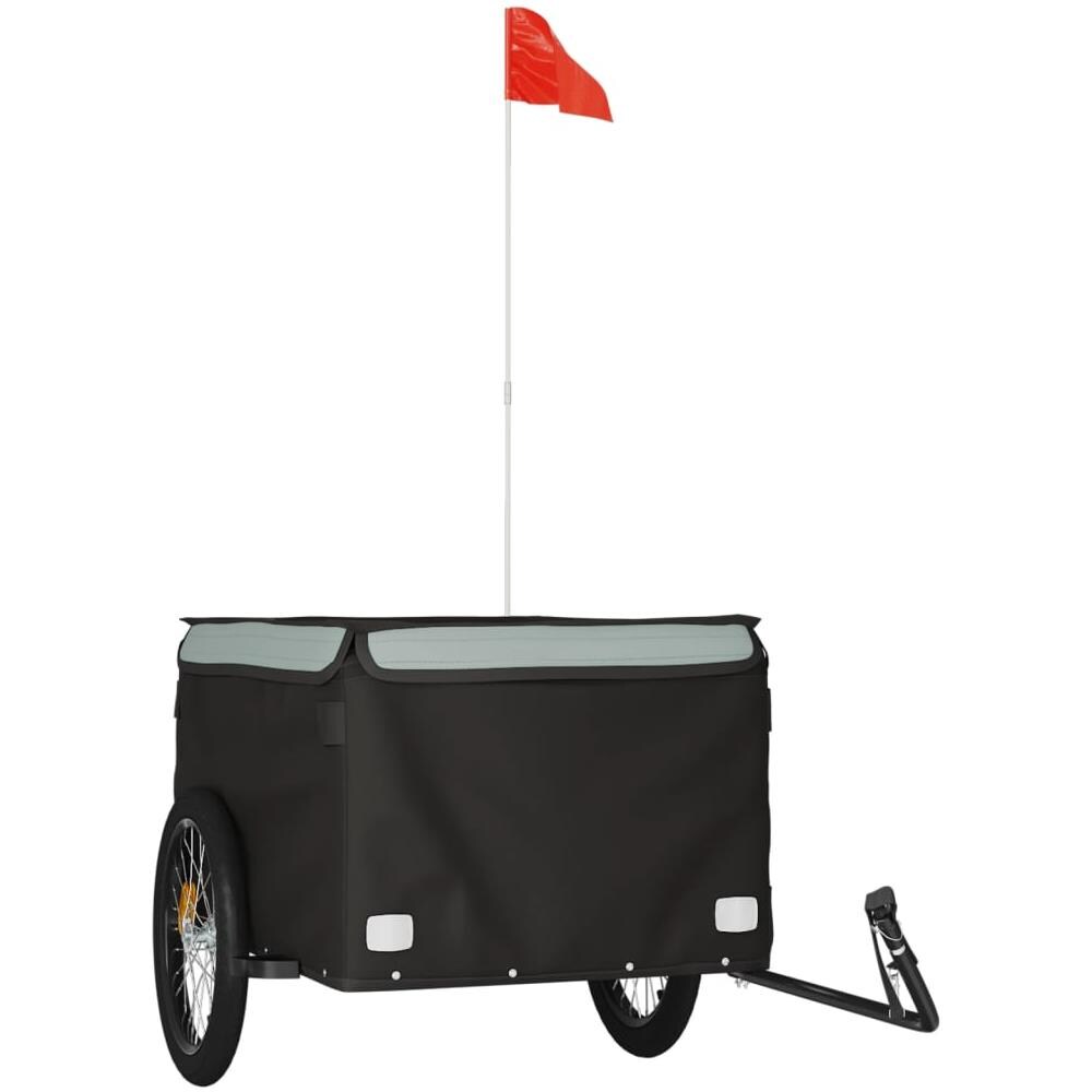 Rimorchio Da Bici Da Carico Nero E Grigio 45 Kg In Ferro - Foto 1