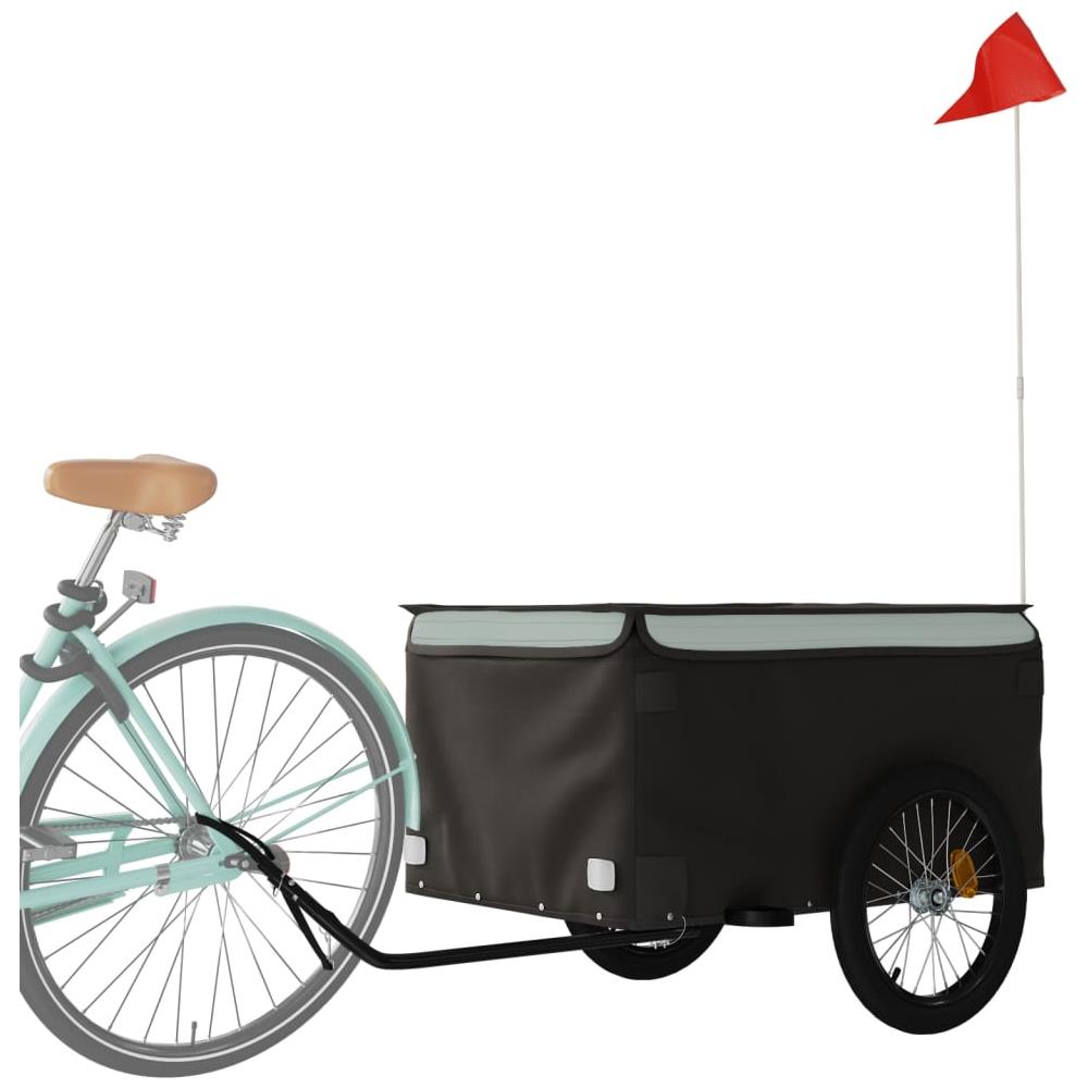 Rimorchio Da Bici Da Carico Nero E Grigio 45 Kg In Ferro - Foto 2