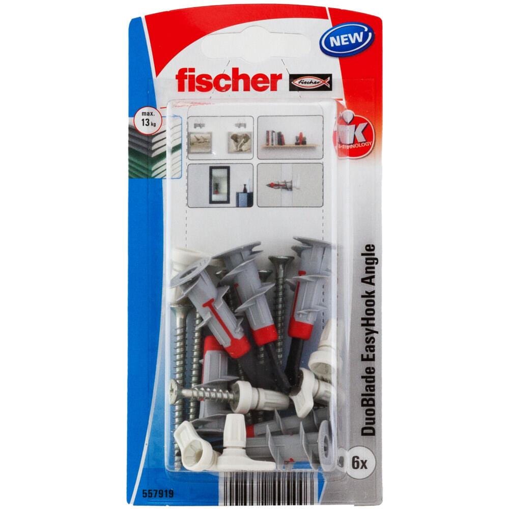 557919 ancoraggio a vite e tassello 6 pz Kit di viti e tasselli a muro 44 mm - Foto 1