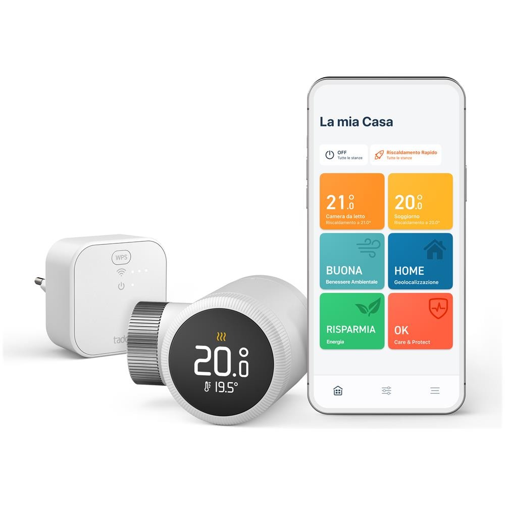 Testa Termostatica Intelligente X - Kit di Base, Bianco, Digitale, Batteria - Foto 1
