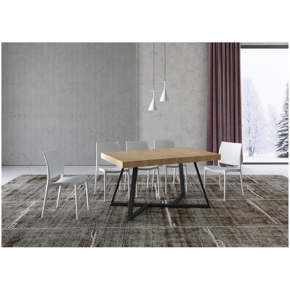 Tavolo allungabile 90x140/400 cm Booster quercia natura gambe antracite - Foto 2