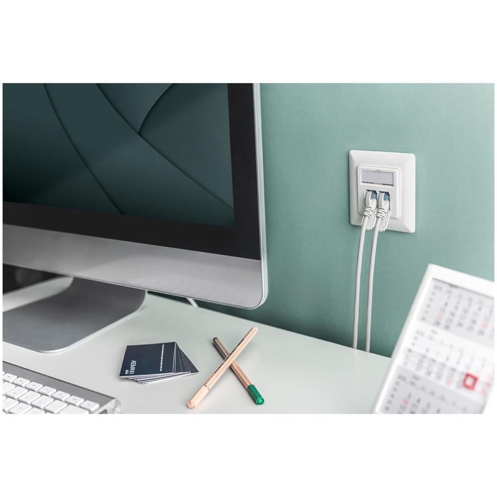 Modulo Keystone CAT 6A, schermato, attrezzi per l'installazione non necessari - 2 pezzi - Foto 2