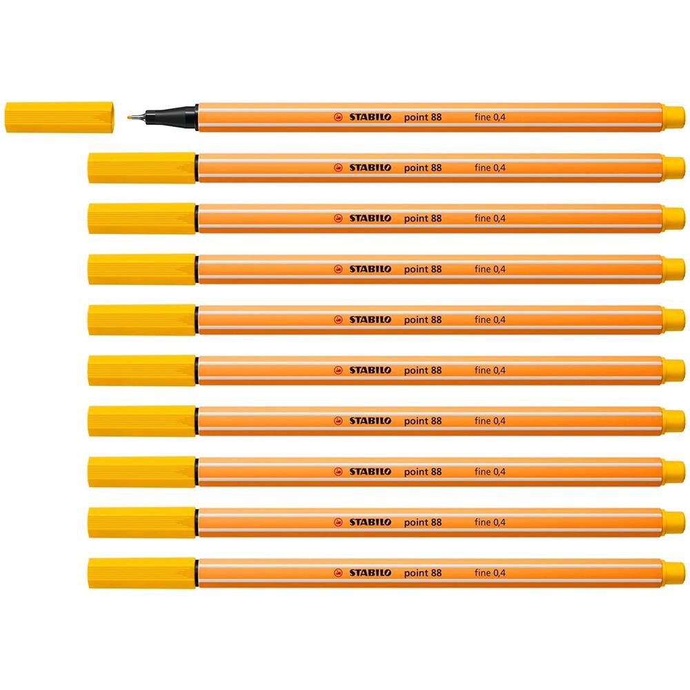 point 88 - Fineliner - Confezione da 10 - Giallo - Foto 1