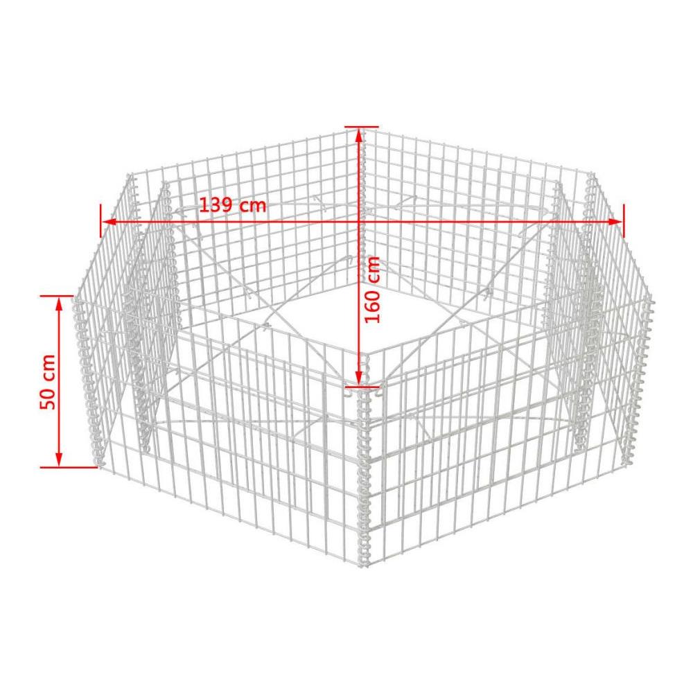 Gabbione Fioriera Esagonale 160x139x50 Cm - Foto 5