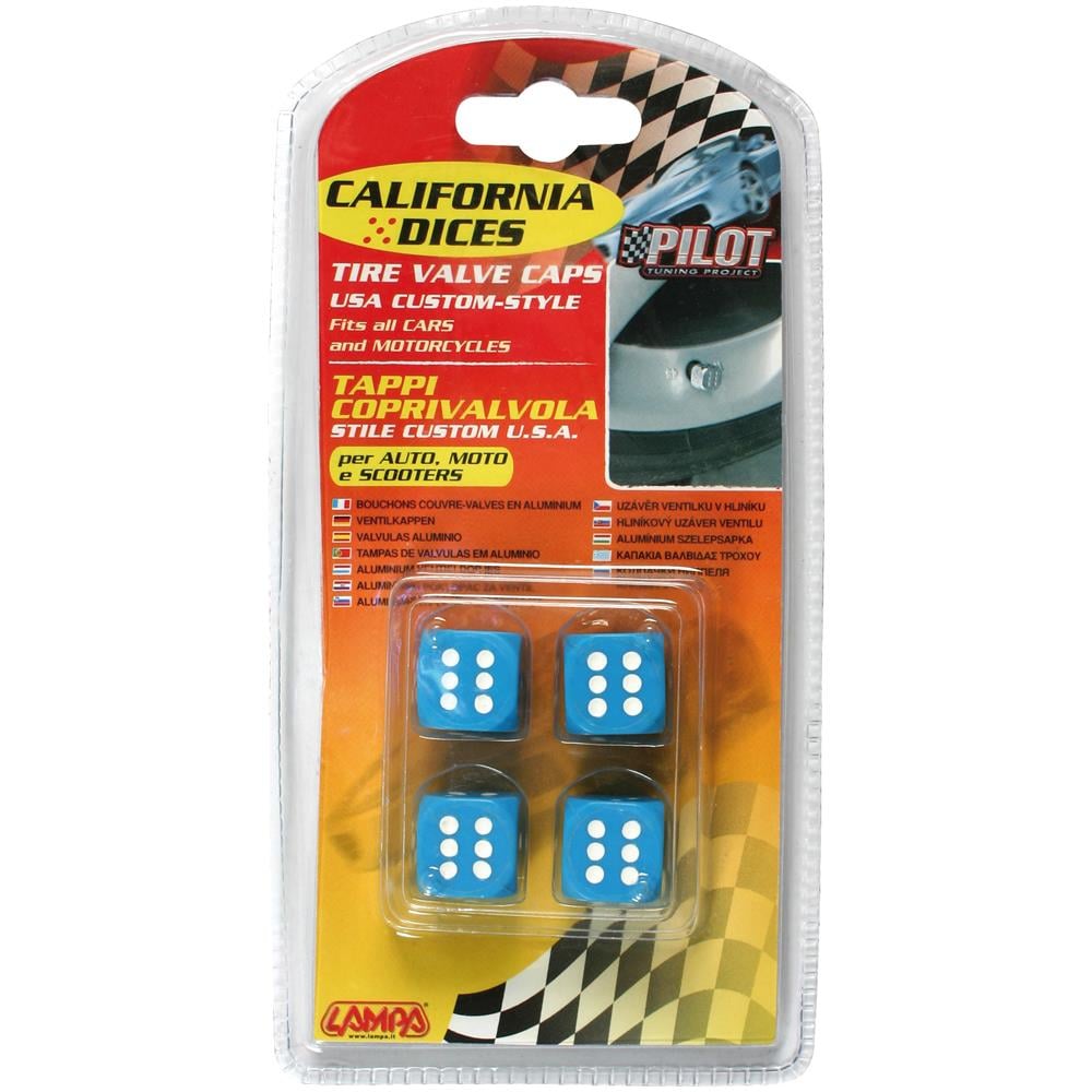 Set 4 Dadi Coprivalvola Blu + Puntini Bianchi - Foto 5