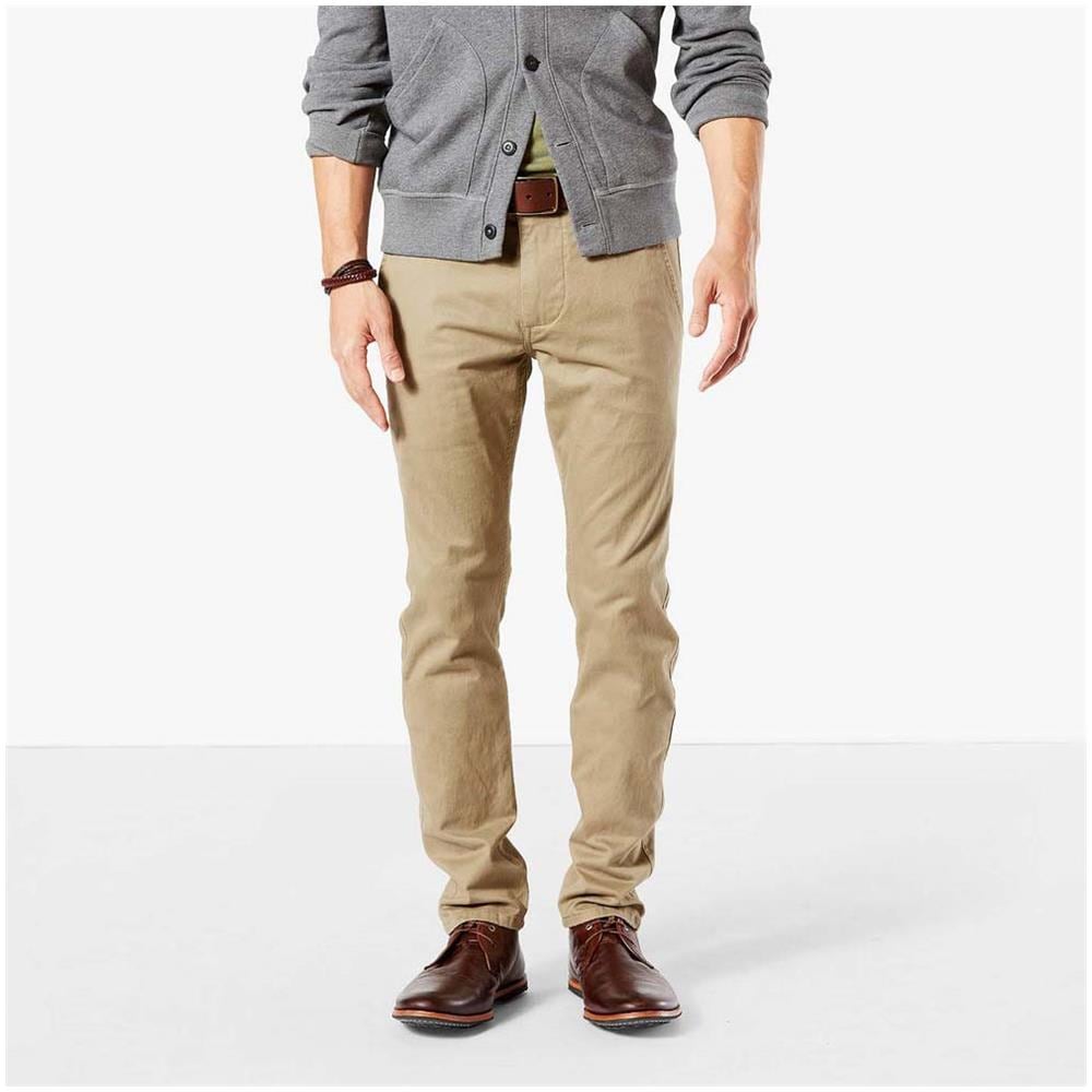 Pantaloni Alpha Khaki Skinny Tapered L34 Abbigliamento Uomo W33-l34 - Foto 1