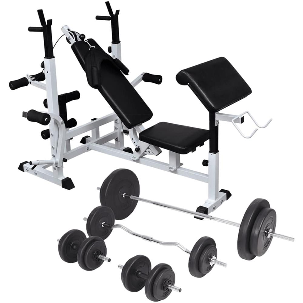 Panca Multifunzione Con Bilanciere E Set Di Manubri 90 Kg - Foto 1