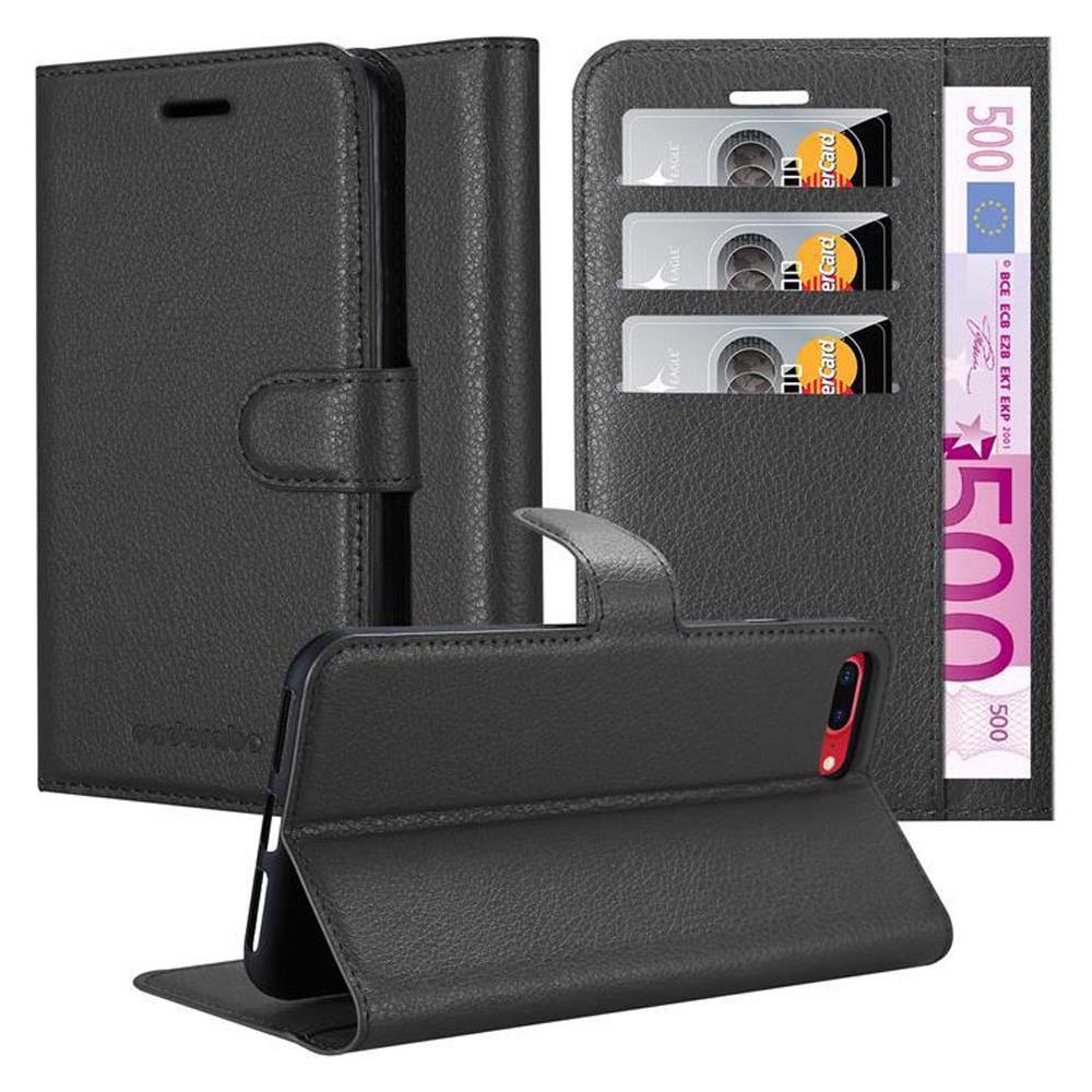 Cadorabo Custodia Compatibile Con Apple Iphone 8 Plus / 7 Plus / 7s Plus In Nero Carbone - Coperchio Protettiva Con Chiusura Magnetica, Funzione Stand E Tasca Per Le Carte - Foto 1