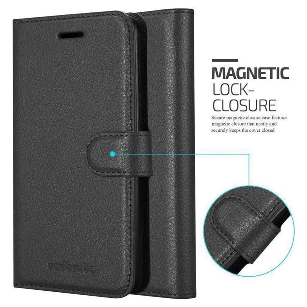 Cadorabo Custodia Compatibile Con Apple Iphone 8 Plus / 7 Plus / 7s Plus In Nero Carbone - Coperchio Protettiva Con Chiusura Magnetica, Funzione Stand E Tasca Per Le Carte - Foto 2