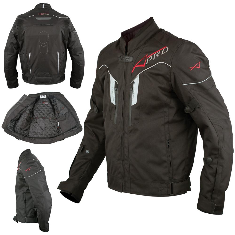 Giacca Moto Tessuto Sport Protezioni Ce Riflettente Ventilata Nero 3x - Foto 1