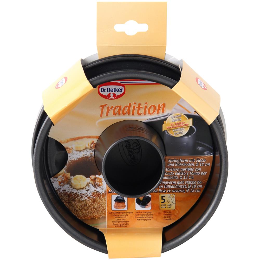 Tortiera Apribile Doppio Fondo 18 Cm Dr Oetker Cameo, In Acciaio Nero - Foto 2