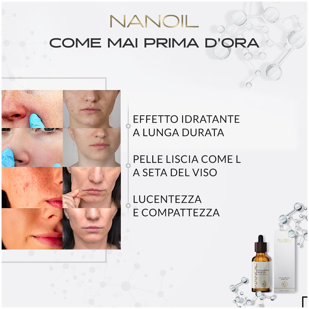 Hyaluronic Face Serum - Siero Viso Illuminante, Levigante E Ultra-idratante Con Acido Ialuronico, 50 Ml - Foto 6