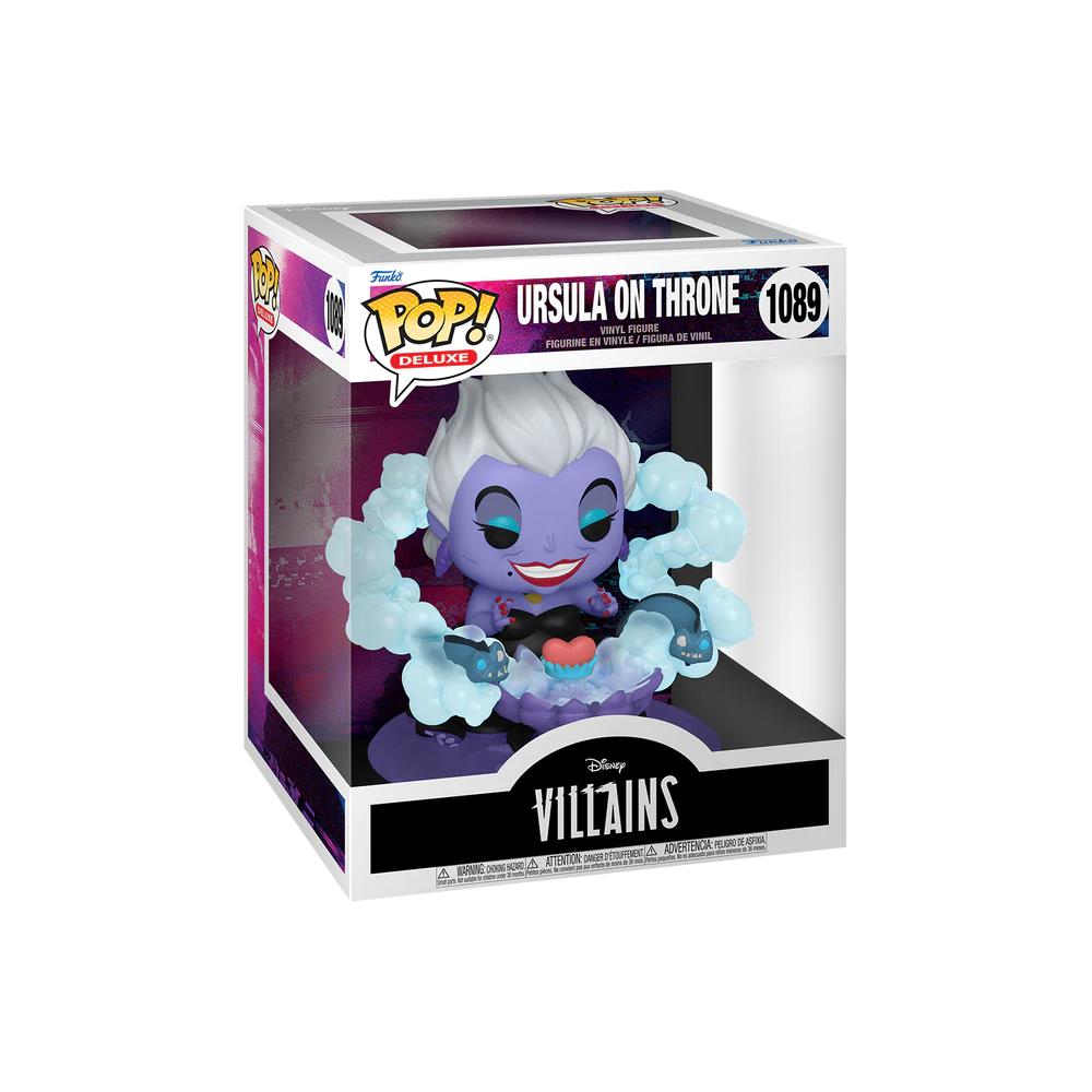 Disney Pop! Deluxe Villains Vinyl Figure Ursula On Throne 9 Cm - Foto 2