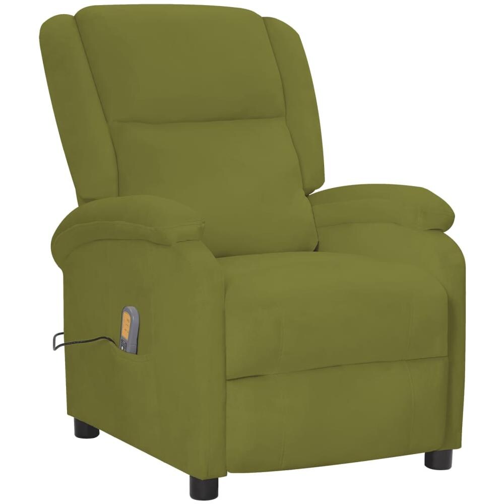 Poltrona Elettrica Massaggiante Verde Chiaro In Velluto - Foto 2