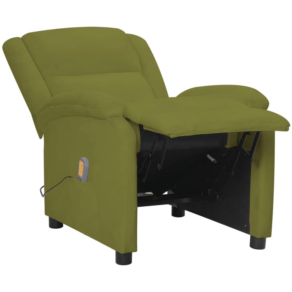 Poltrona Elettrica Massaggiante Verde Chiaro In Velluto - Foto 11