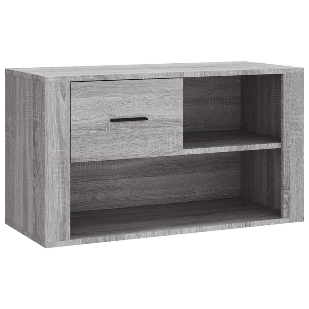 Scarpiera Grigio Sonoma 80x35x45 Cm In Legno Multistrato - Foto 2