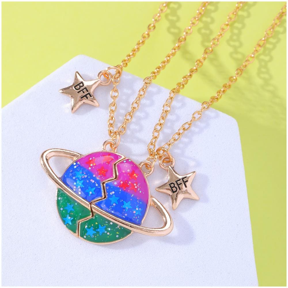 Collana Puzzle Collana Dell'amicizia, Confezione Da 2 Multicolor - Foto 2