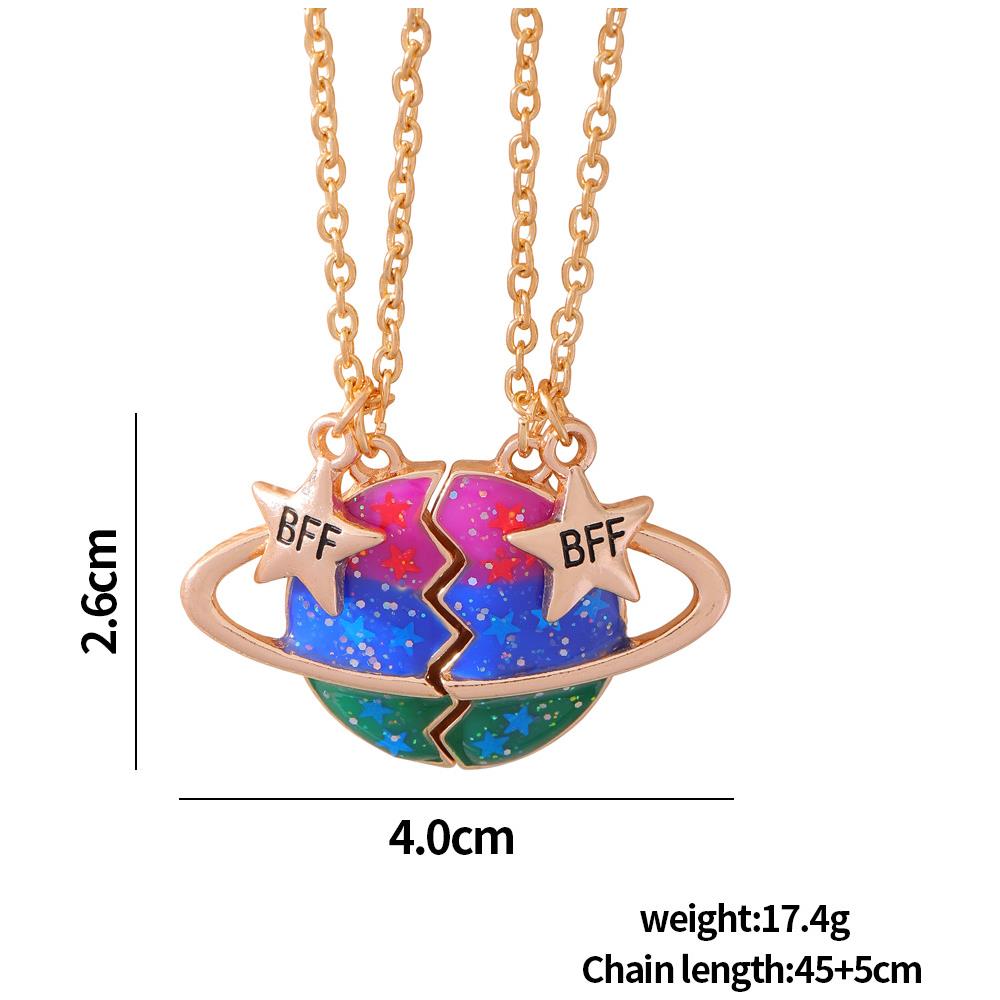 Collana Puzzle Collana Dell'amicizia, Confezione Da 2 Multicolor - Foto 5