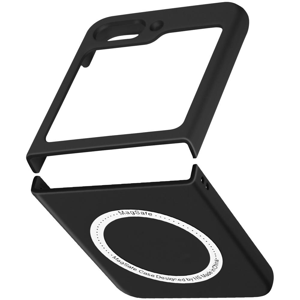 Cover Magsafe Per Samsung Galaxy Z Flip5 Rigida Design Sottile Nera - Foto 2