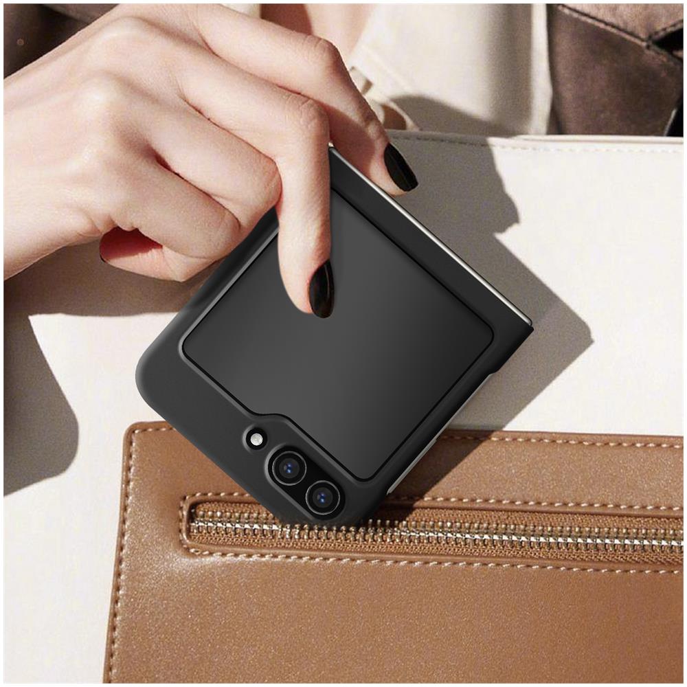 Cover Magsafe Per Samsung Galaxy Z Flip5 Rigida Design Sottile Nera - Foto 5