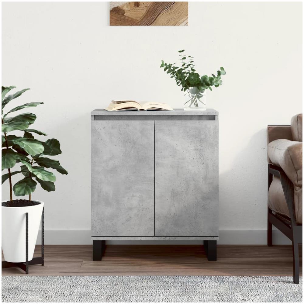 Credenza Grigio Cemento 60x35x70 Cm In Legno Multistrato - Foto 1