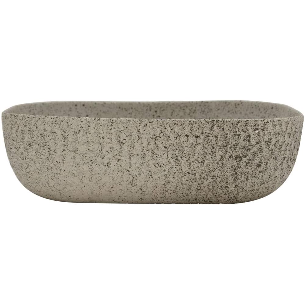 Lavabo Da Appoggio Grigio Rettangolare 48x37,5x13,5 Cm Ceramica - Foto 3