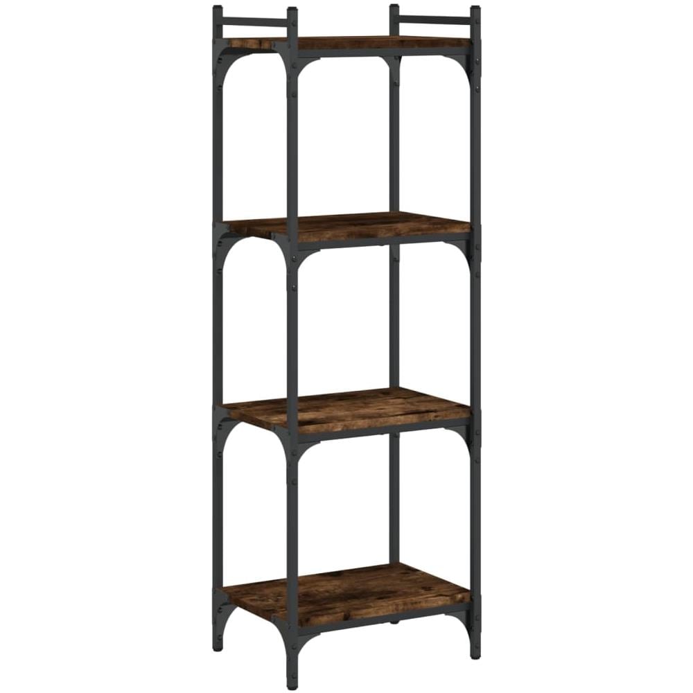 Libreria A 4 Ripiani Rovere Fumo 40x30x120 Cm Legno Multistrato - Foto 2