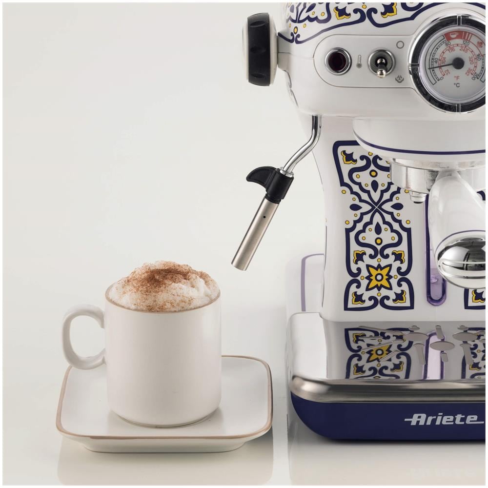 Macchina da Caffè Espresso Manuale Capri Serbatoio 0.9 Lt. Potenza 850 Watt Colore Blu / Multicolore - Foto 2