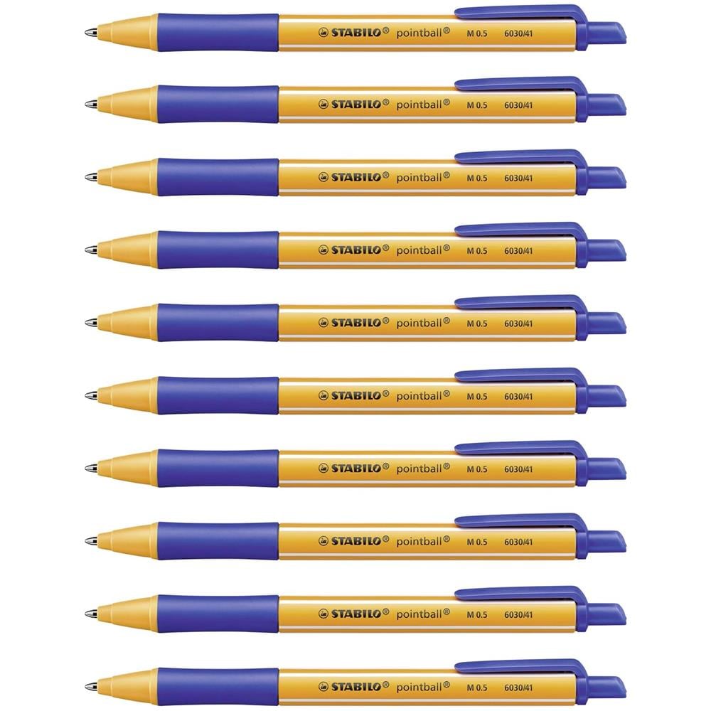 pointball - Penna a Sfera Ecosostenibile - CO2 neutral - Confezione da 10 - Blu - Foto 1
