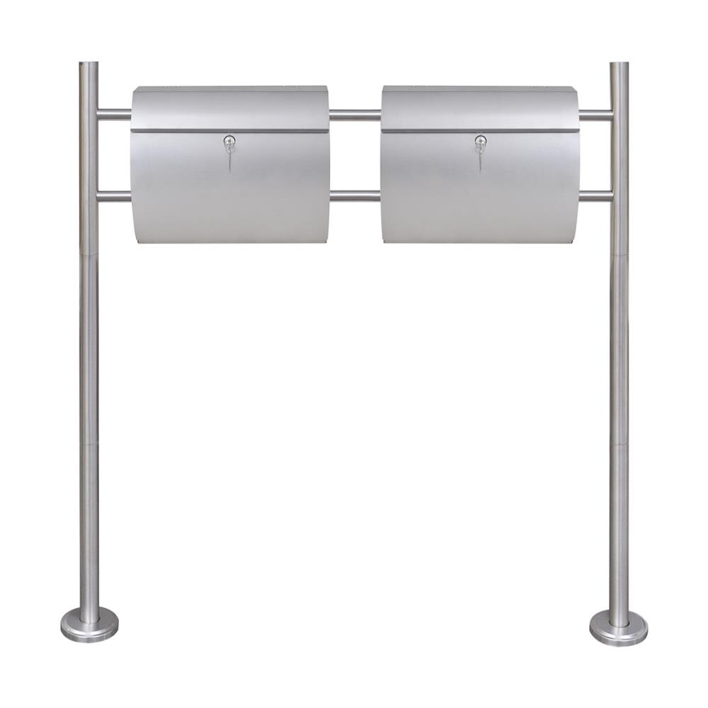 Casetta Della Posta Doppia Con Supporto In Acciaio Inox - Foto 2