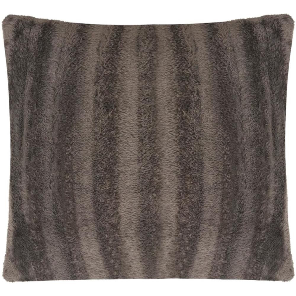 2 Pz Fodere Per Cuscini In Pelliccia Sintetica 50x50 Cm Grigie - Foto 3